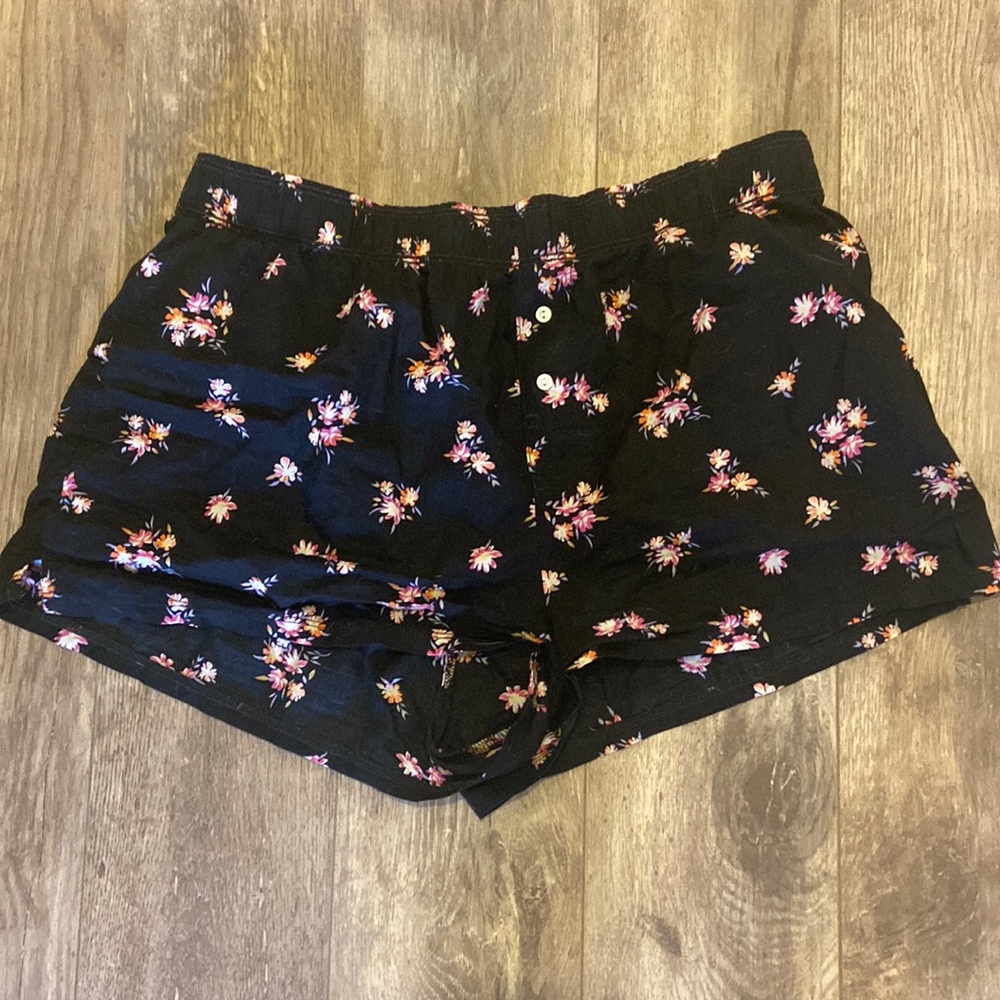 Pink Black/floral sleep boxers size M
